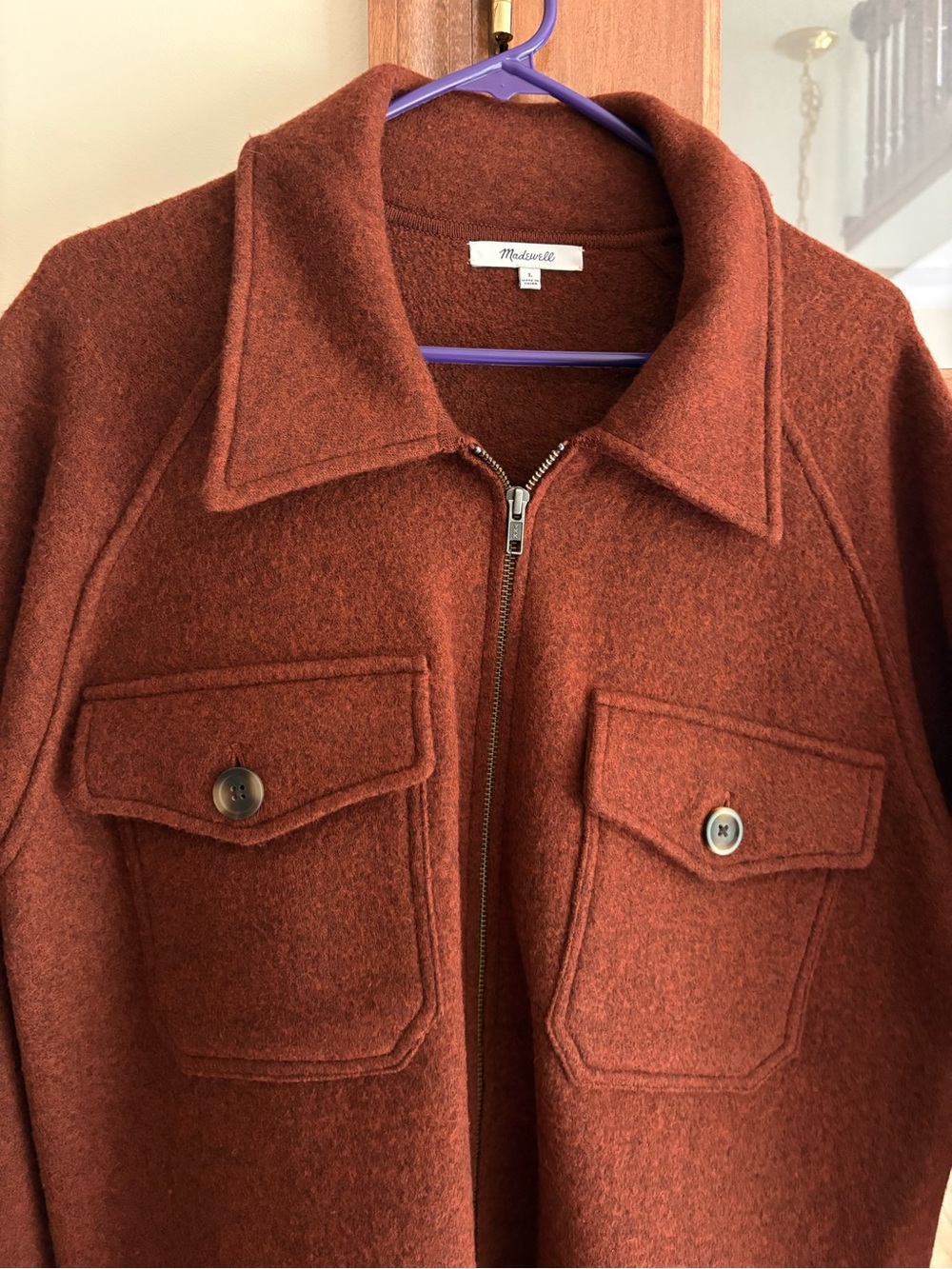 Madewell Johnsville Sweater Jacket size Large - Picture 5 of 7